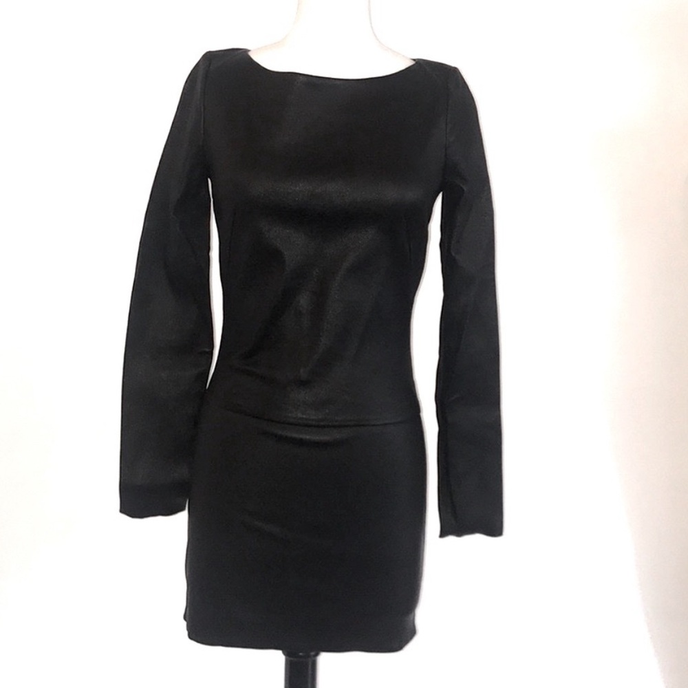 Olcay Gulsen Black Leather Mini Dress 🖤🖤